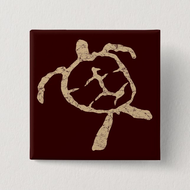 turtle-tan 15 cm square badge (Front)