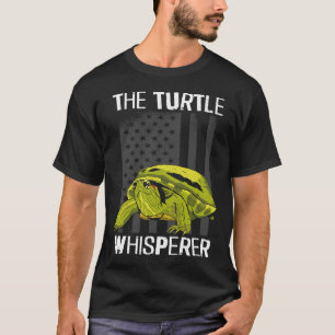 Turtle The Turtle Whisperer American Flag T-Shirt