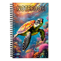 Turtle-Themed Spiral Notebook 