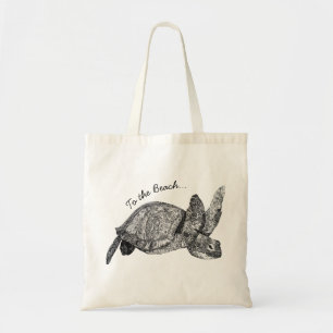 Turtle To The Beach Tote Bag