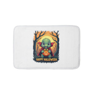 Turtle Tortoise Boo Vampire Trick Or Treat Hallowe Bath Mat