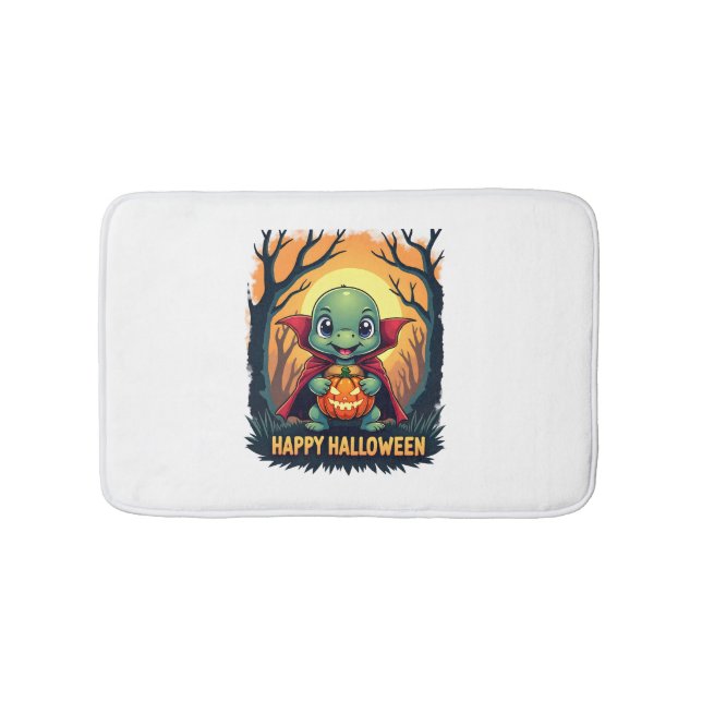 Turtle Tortoise Boo Vampire Trick Or Treat Hallowe Bath Mat (Front)