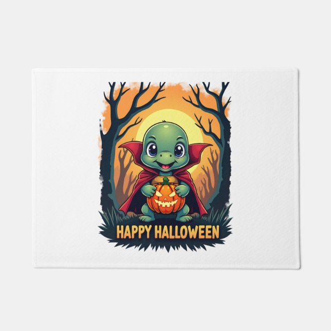 Turtle Tortoise Boo Vampire Trick Or Treat Hallowe Doormat (Front)