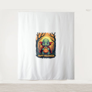 Turtle Tortoise Boo Vampire Trick Or Treat Hallowe Tapestry