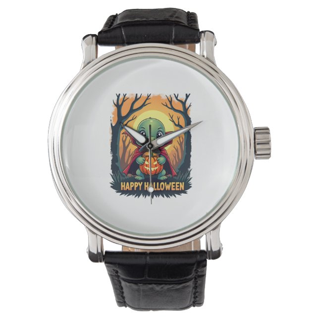 Turtle Tortoise Boo Vampire Trick Or Treat Hallowe Watch (Front)