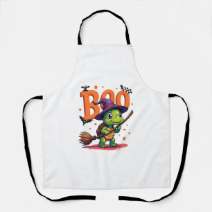 Turtle Tortoise Boo Witch Trick Or Treat Halloween Apron