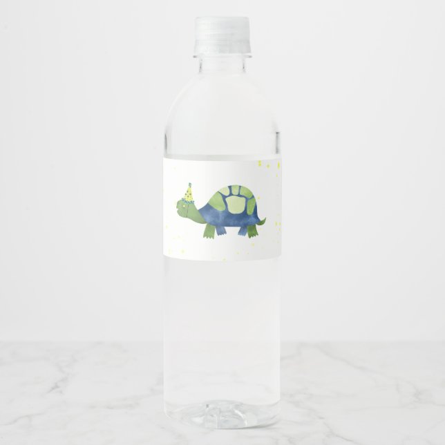 Turtle Tortoise Water Bottle Labels (Front)