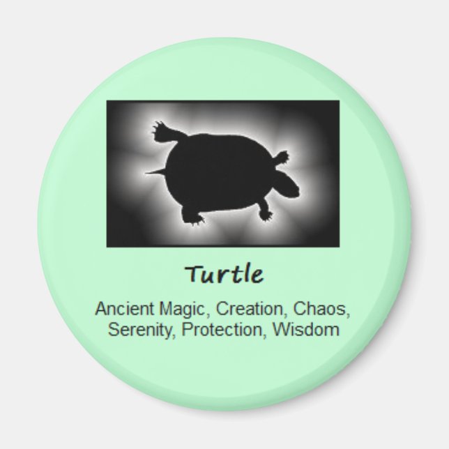 Turtle Totem Animal Spirit Meaning Magnet (Front)