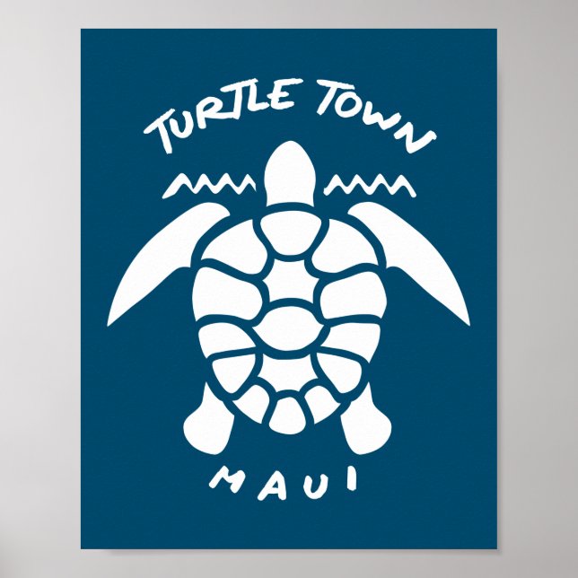 Turtle Town, Maui Island, Hawaii Poster (Front)
