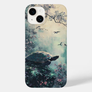 Turtle Tranquillity Blossom Case-Mate iPhone 14 Case
