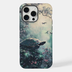 Turtle Tranquillity Blossom iPhone 15 Pro Max Case