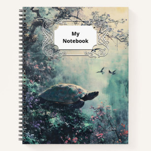 Turtle Tranquillity Blossom Notebook