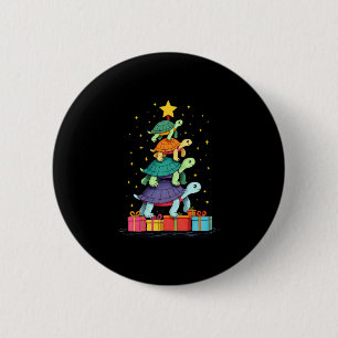 Turtle Tree Christmas Tree Adorable Turtle Christm 6 Cm Round Badge