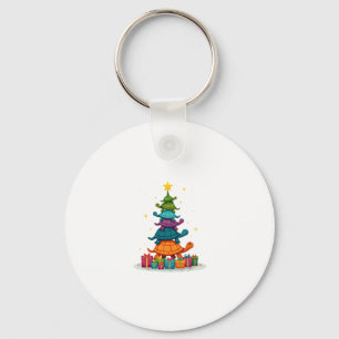 Turtle Tree Christmas Tree Adorable Turtle Christm Key Ring