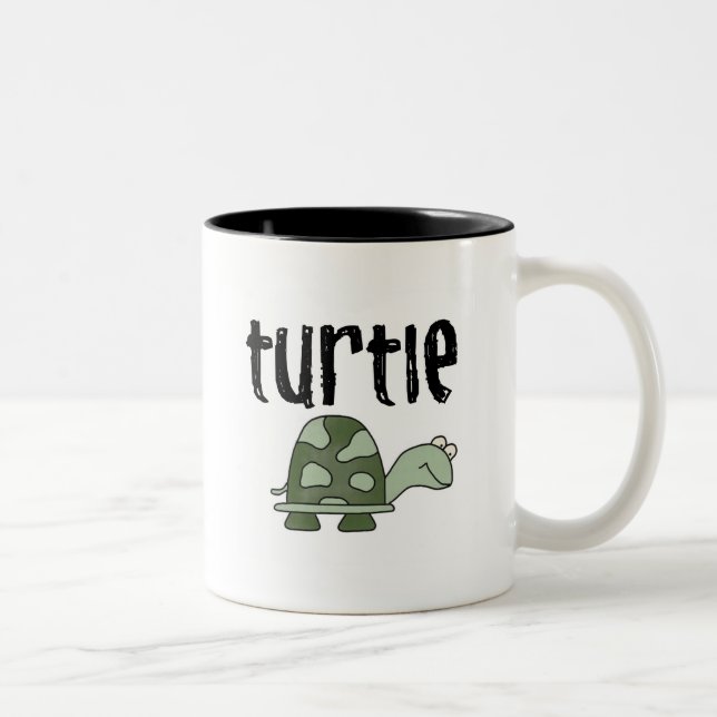 Turtle Tshirts and Gifts Two-Tone Coffee Mug (Right)