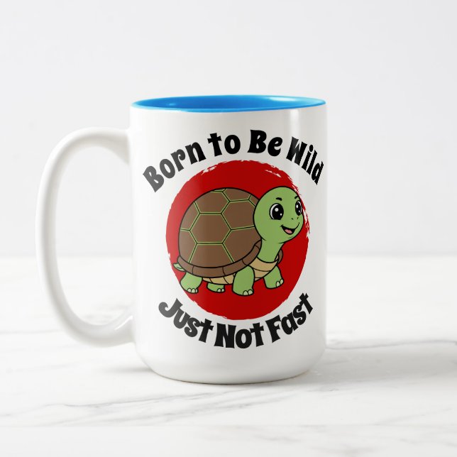 turtle  Two-Tone coffee mug (Left)