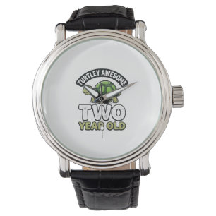 Turtle Two Year Old Birthday Vintage Engraving Shi Watch