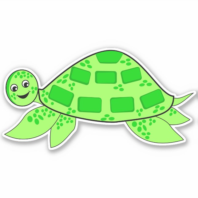 Turtle Vinyl Sticker (Front)