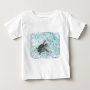 Turtle Watercolor Painting Baby T-Shirt