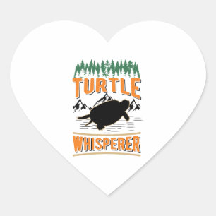 Turtle Whisperer Mini Heart Sticker