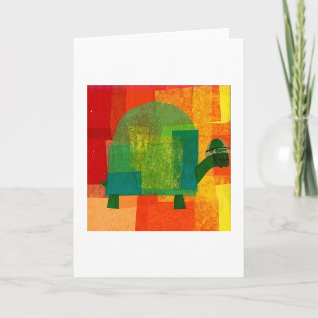 Turtle with Army Helmet Card (Front)