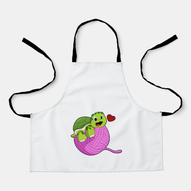 Turtle with Ball of Wool Apron (Front)