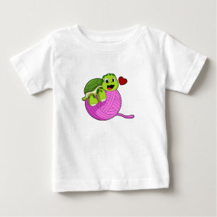 Turtle with Ball of Wool Baby T-Shirt