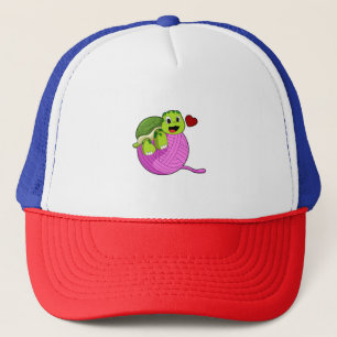 Turtle with Ball of Wool Trucker Hat