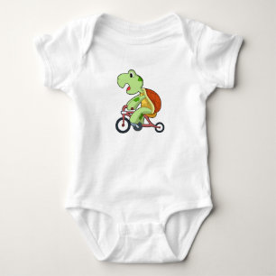 Turtle with Bicycle Baby Bodysuit