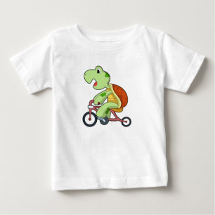Turtle with Bicycle Baby T-Shirt