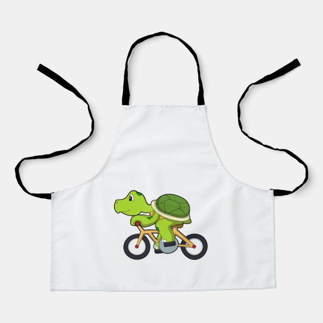 Turtle with Bicycle.PNG Apron (Front)
