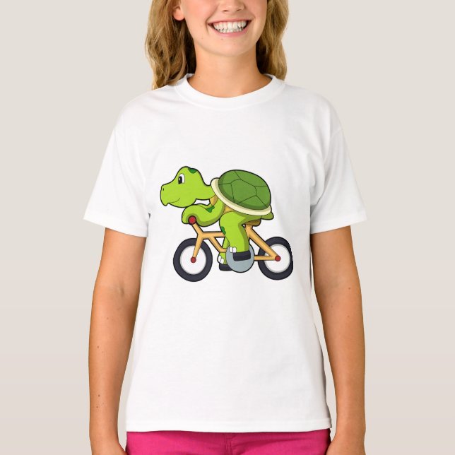 Turtle with Bicycle.PNG T-Shirt (Front)
