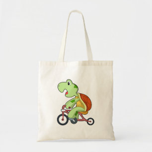 Turtle with Bicycle Tote Bag