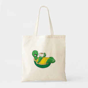 Turtle with Cup of Coffee Tote Bag