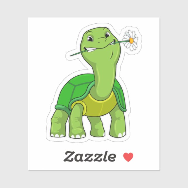 Turtle with Flower Daisy (Sheet)