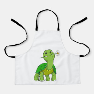 Turtle with Flower Daisy Apron