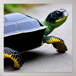 Turtle with Metal Shell Concept Art Poster