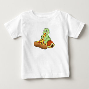Turtle with Pizza Baby T-Shirt