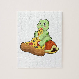 Turtle with Pizza Jigsaw Puzzle