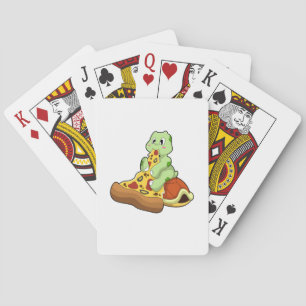 Turtle with Pizza Playing Cards