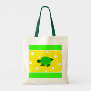 Turtle with Polka Dots Tote Bag