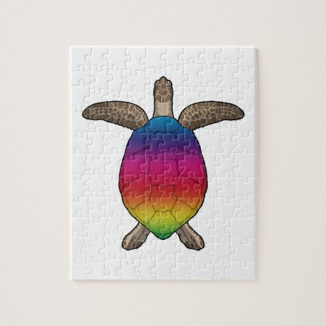 Turtle with Rainbow Colours Jigsaw Puzzle (Vertical)