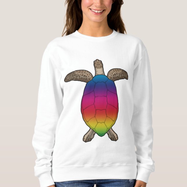 Turtle with Rainbow Colours Sweatshirt (Front)