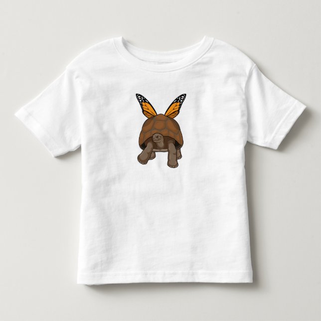 Turtle with Rainbow Colours Toddler T-Shirt (Front)