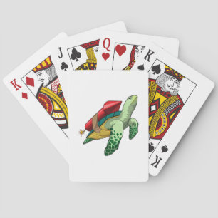 Turtle with Rocket Playing Cards