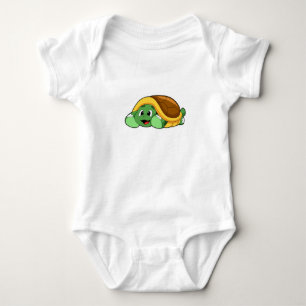 Turtle with Shell as Blanket Baby Bodysuit