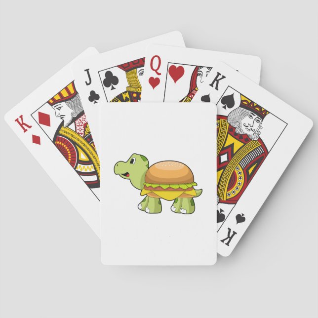 Turtle with Shell as Burger.PNG Playing Cards (Back)