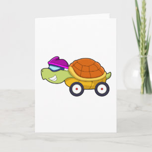 Turtle with Shell as Car Card
