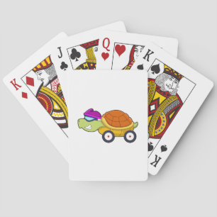 Turtle with Shell as Car Playing Cards