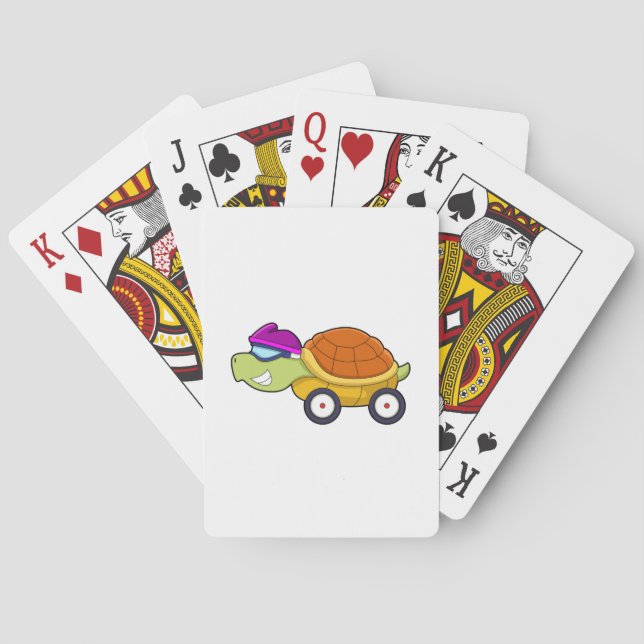 Turtle with Shell as Car Playing Cards (Back)